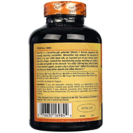 American Health, Ester C 1000 mg com Bioflavonóides Cítricos - 180 Tabletes Vegetarianos - Image 3