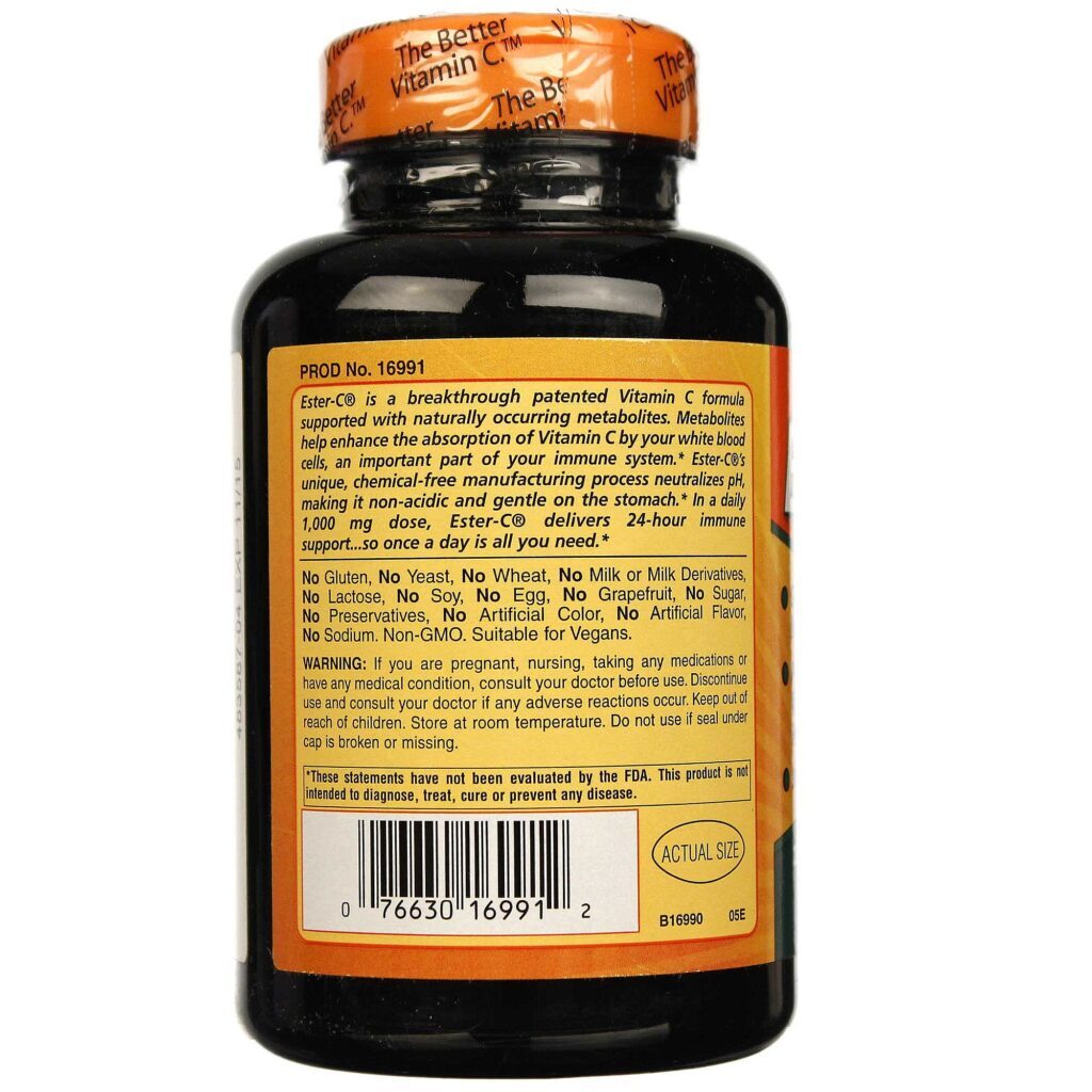 American Health Ester C 500 mg - 225 Comprimidos Mastigáveis: Vitamina C Essencial para Sua Saúde - Imagem 3