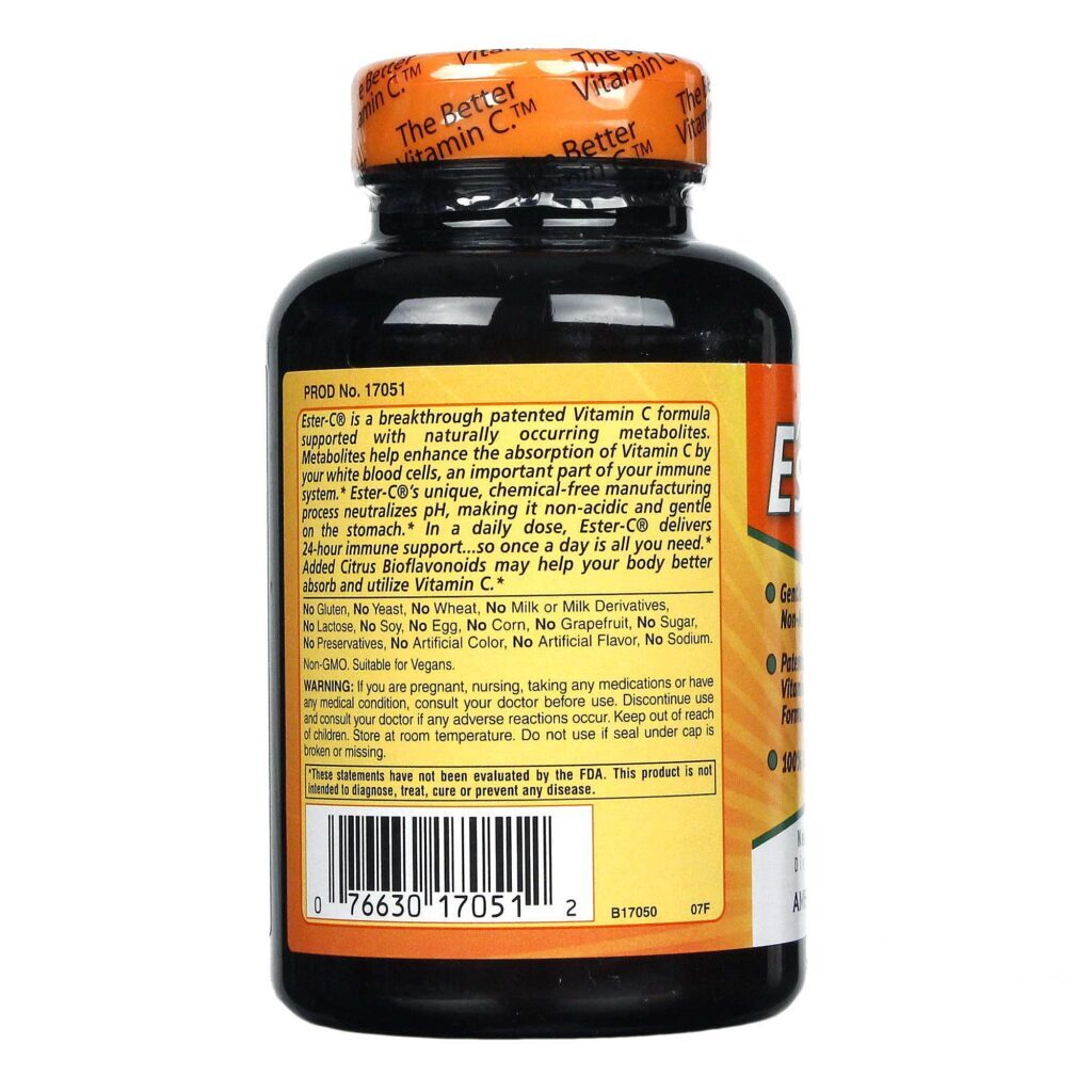 Vitamina C Ester C® em Pó American Health com Citrus Bioflavonóides - 226,8g - Imagem 3