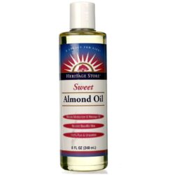 Heritage Products Óleo de Amêndoa Doce Puro com Vitamina E Natural 237ml