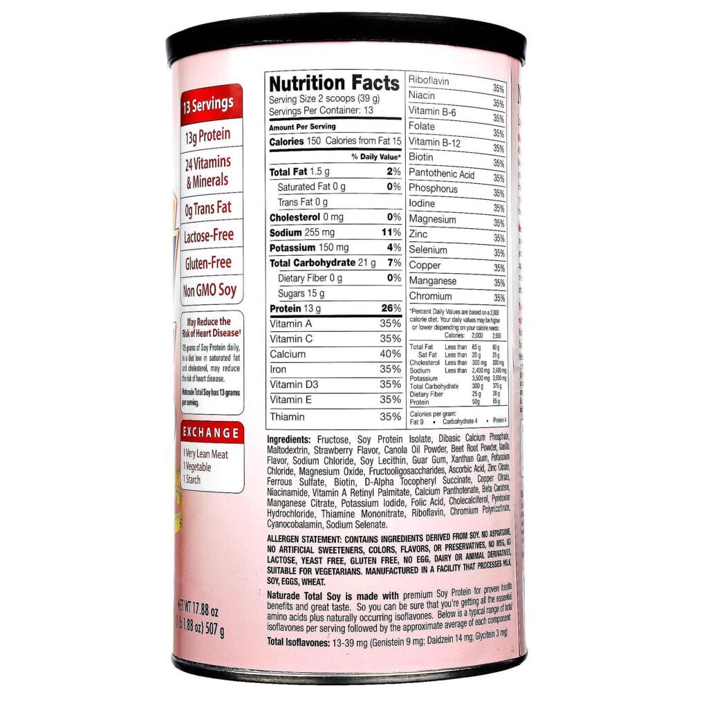 Naturade Total Soy Morango 507g - Proteína Vegetal para Saúde e Vitalidade - Imagem 2