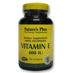 Nature's Plus Tocopherol Vitamina E 400 UI Mixed - 180 Cápsulas Gelatinosas