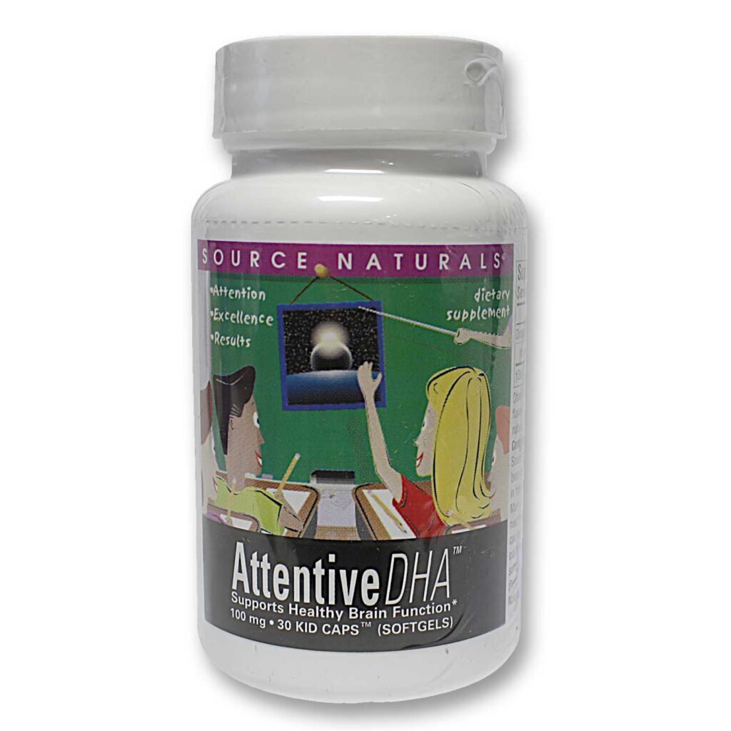 Source Naturals Attentive DHA™ Kids: Ômega 3 para Crianças Foco e Memória