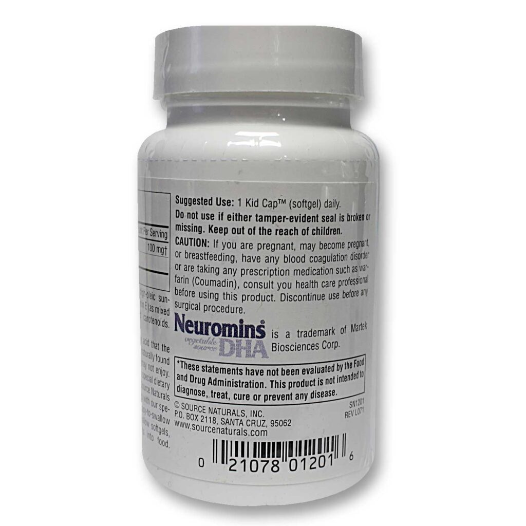 Source Naturals Attentive DHA™ Kids: Ômega 3 Essencial para o Desenvolvimento Infantil - 60 Cápsulas - Imagem 3