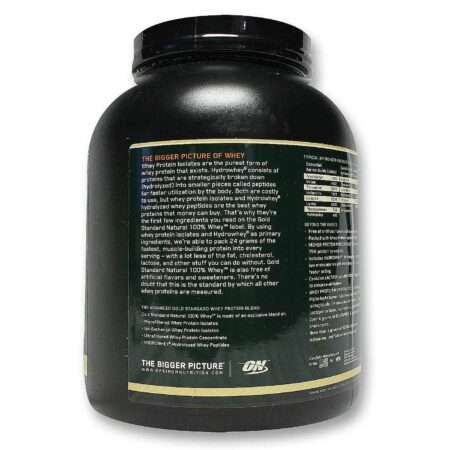 100% Whey Proteína Gold Standard Natural Optimum Nutrition Strawberry 5 lbs/ 2.341 gr - Image 3