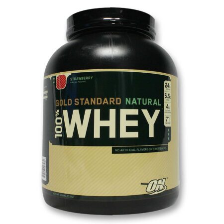 100% Whey Proteína Gold Standard Natural Optimum Nutrition Strawberry 5 lbs/ 2.341 gr