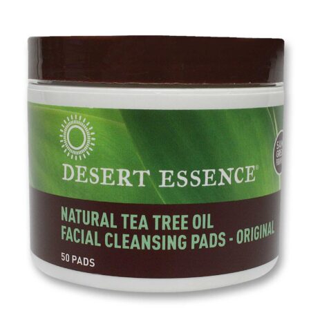 Desert Essence, Discos de Limpeza Facial com Óleo Natural de Melaleuca - 50 discos