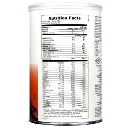 Nature's Plus, Proteína Spiru-Tein®, Cappuccino - 512 g - Image 2