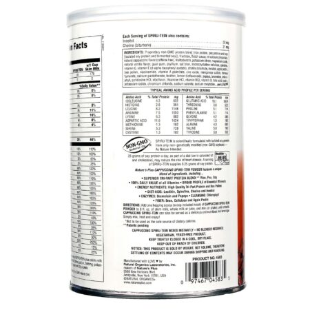 Nature's Plus, Proteína Spiru-Tein®, Cappuccino - 512 g - Image 3