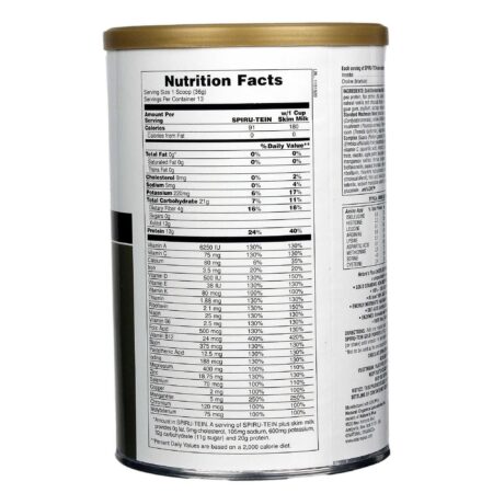 Nature's Plus, Proteína Spiru-Tein® Gold, Chocolate - 468 g - Image 2