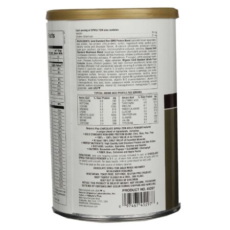 Nature's Plus, Proteína Spiru-Tein® Gold, Chocolate - 468 g - Image 3