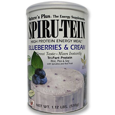 Nature's Plus, SPIRU-Tein® - Mirtilos e creme - 510g