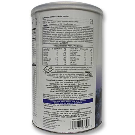 Nature's Plus SPIRU-Tein Mirtilos e Creme 510g - Suplemento Nutricional Completo - Imagem 3