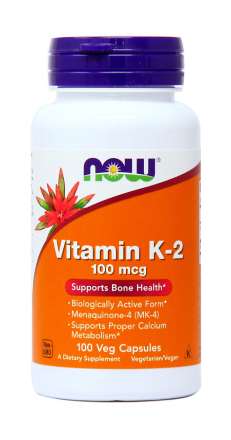 Vitamina K-2 100 mcg Now Foods 100 Cápsulas Vegetarianas