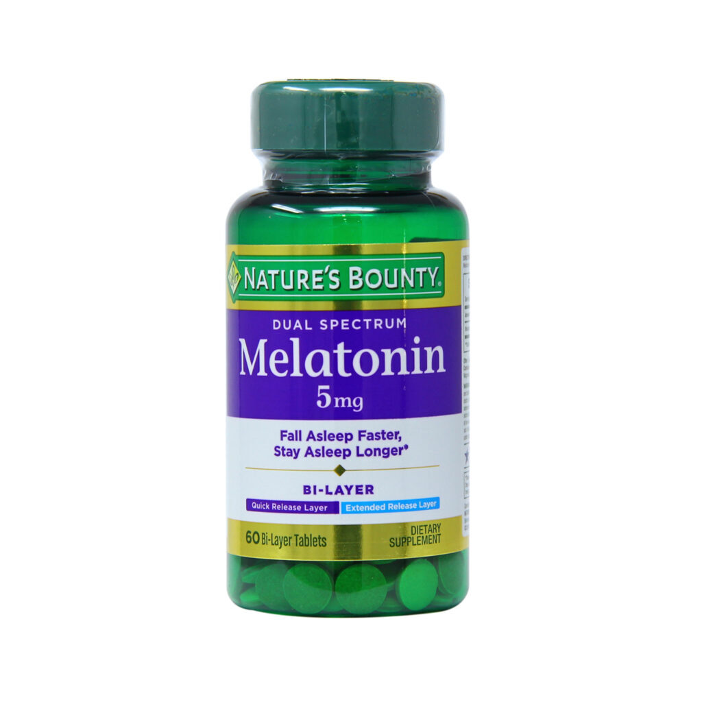 Nature's Bounty Melatonina 5mg Espectro Duplo - 60 Tabletes para Sono Profundo