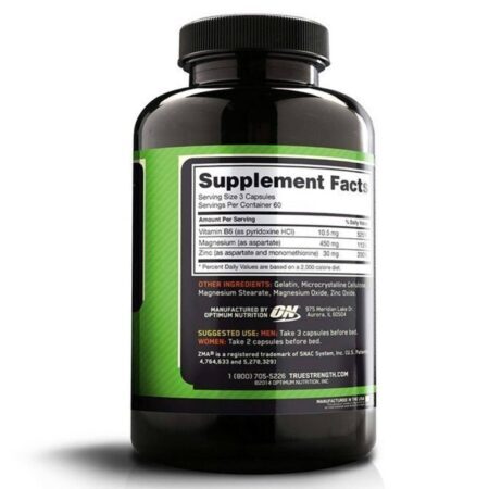 ZMA Optimum Nutrition 180 Cápsulas: Potencialize Seu Desempenho e Recuperação - Imagem 2