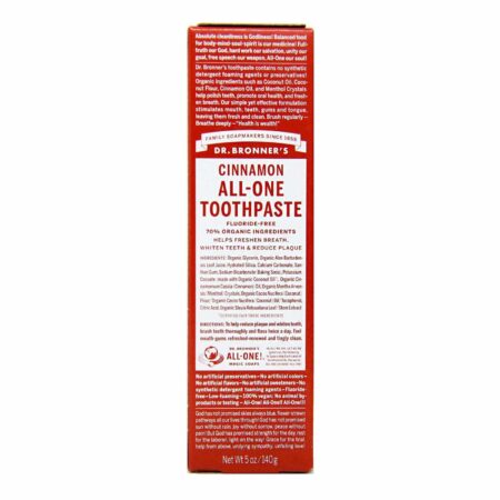 Dr. Bronner's, All-One Creme Dental, Canela - 140 g