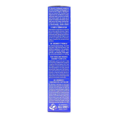 Dr. Bronner's All-One Creme Dental, Hortelã-pimenta - 5 oz - Image 2