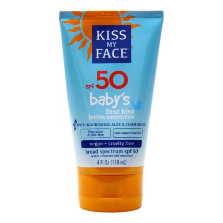 Kiss My Face, Loção Protetor Solar para Bebês, FPS 50 - 4 fl oz (118mL)