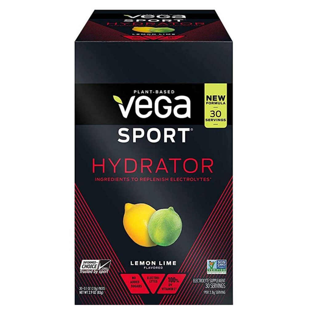 Vega Sport Hydrator Eletrólitos Limão Lima - 30 Pacotes 4.4g Cada
