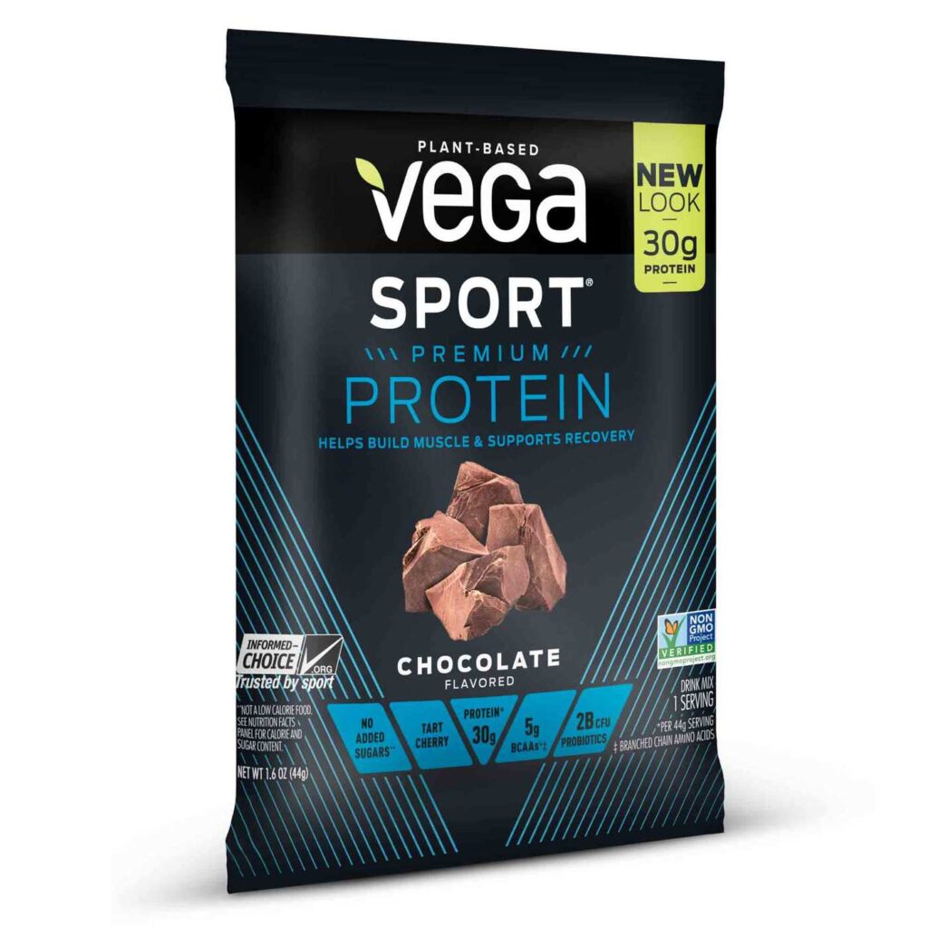 Vega Proteína de Desempenho Esportivo Sabor Chocolate - 12 Pacotes 44g - Imagem 3