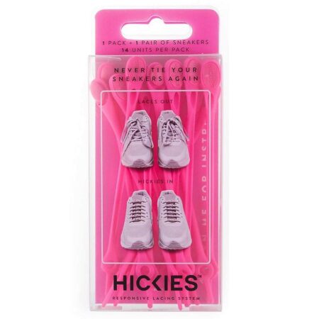 Hickies No Tie Shoelaces, Rosa - 14 Count