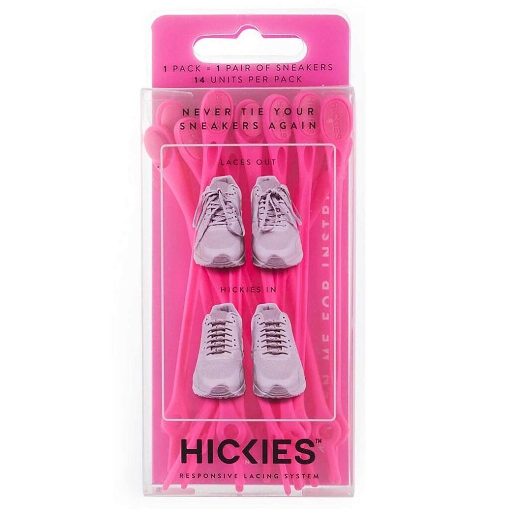Cadarços Hickies Rosa Sem Cadarço - 14 Unidades - Conforto e Estilo para Seus Calçados