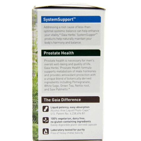 Gaia Herbs Prostate Health - 60 Vegetarian Liquid Phyto-Cápsulas - Image 4