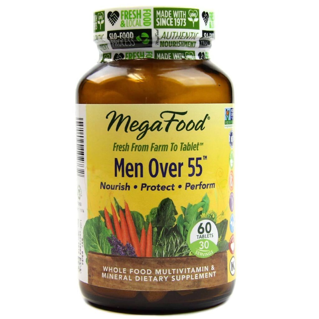 MegaFood Men Over 55 Multivitamínico - 60 Tabletes: Vitalidade Essencial para Homens Acima de 55 Anos no Brasil