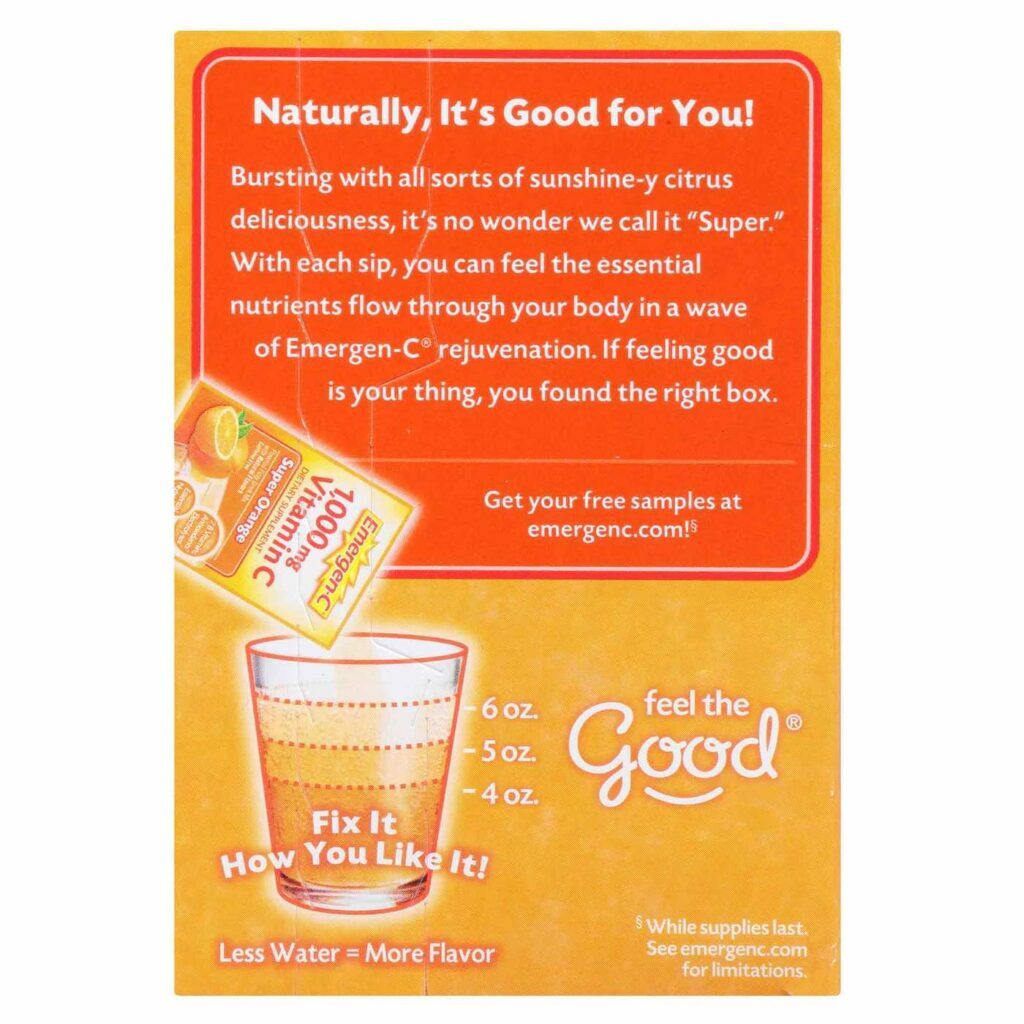 Emergen-C Super Laranja 30 Pacotes: Vitamina C e Energia para o Seu Dia - Imagem 6