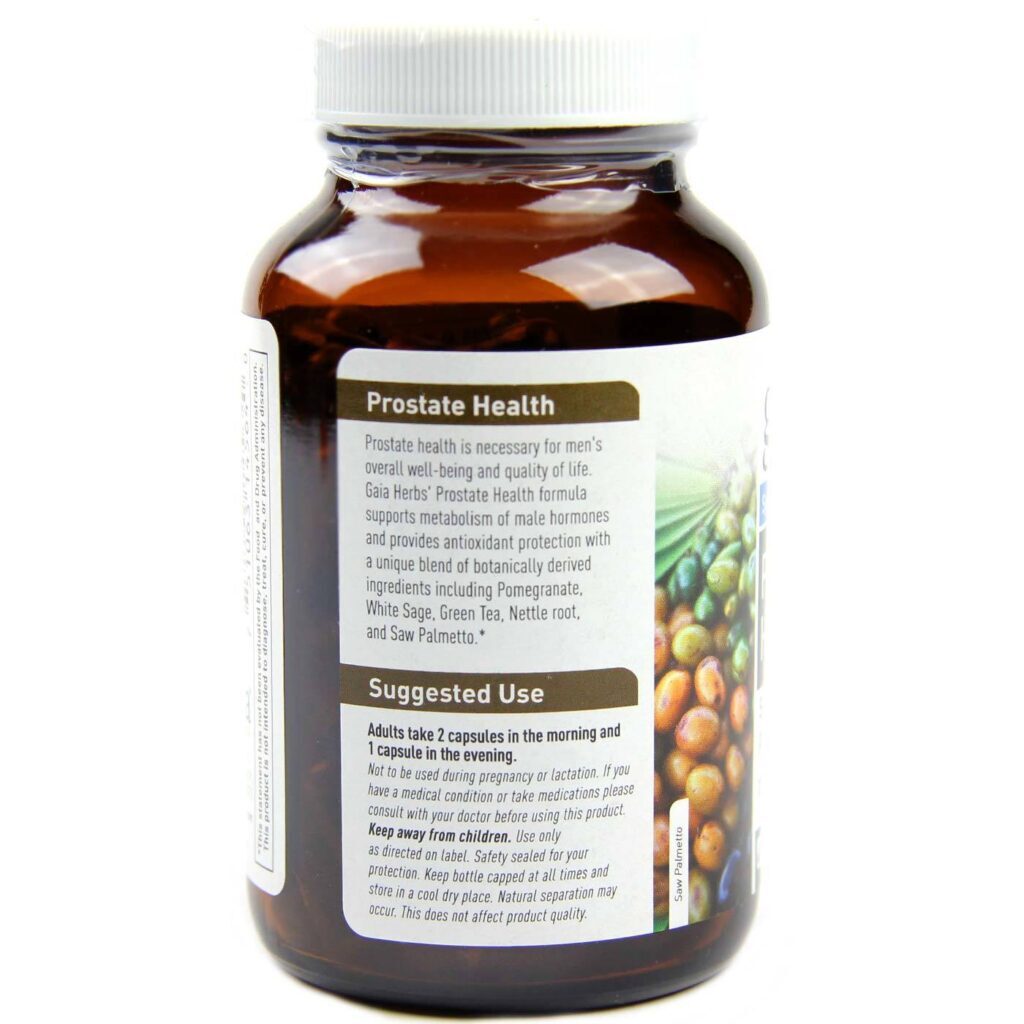 Gaia Herbs Saúde da Próstata - 120 Fito-Cápsulas Vegetarianas | Bem-Estar Masculino - Imagem 3