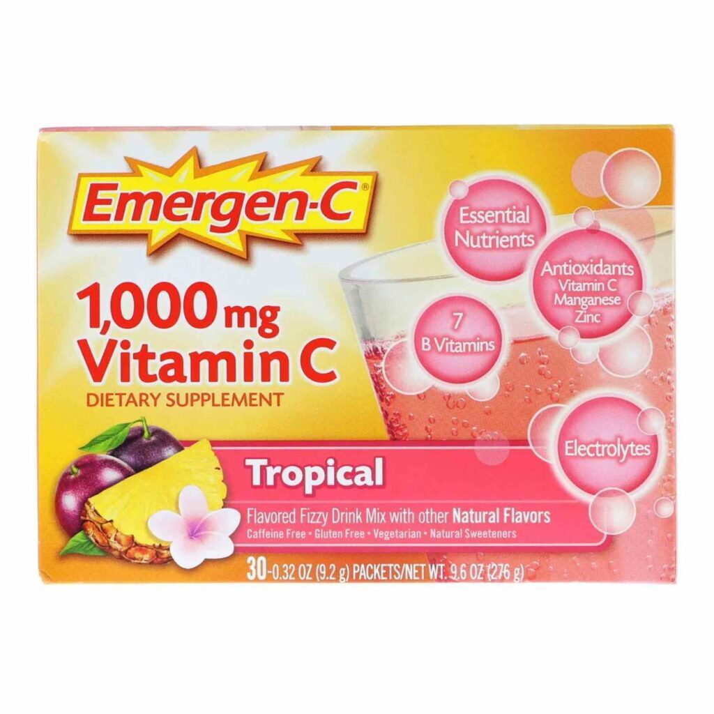 Emergen-C Sabor Tropical - 30 Pacotes de Vitamina C para Impulso Energético