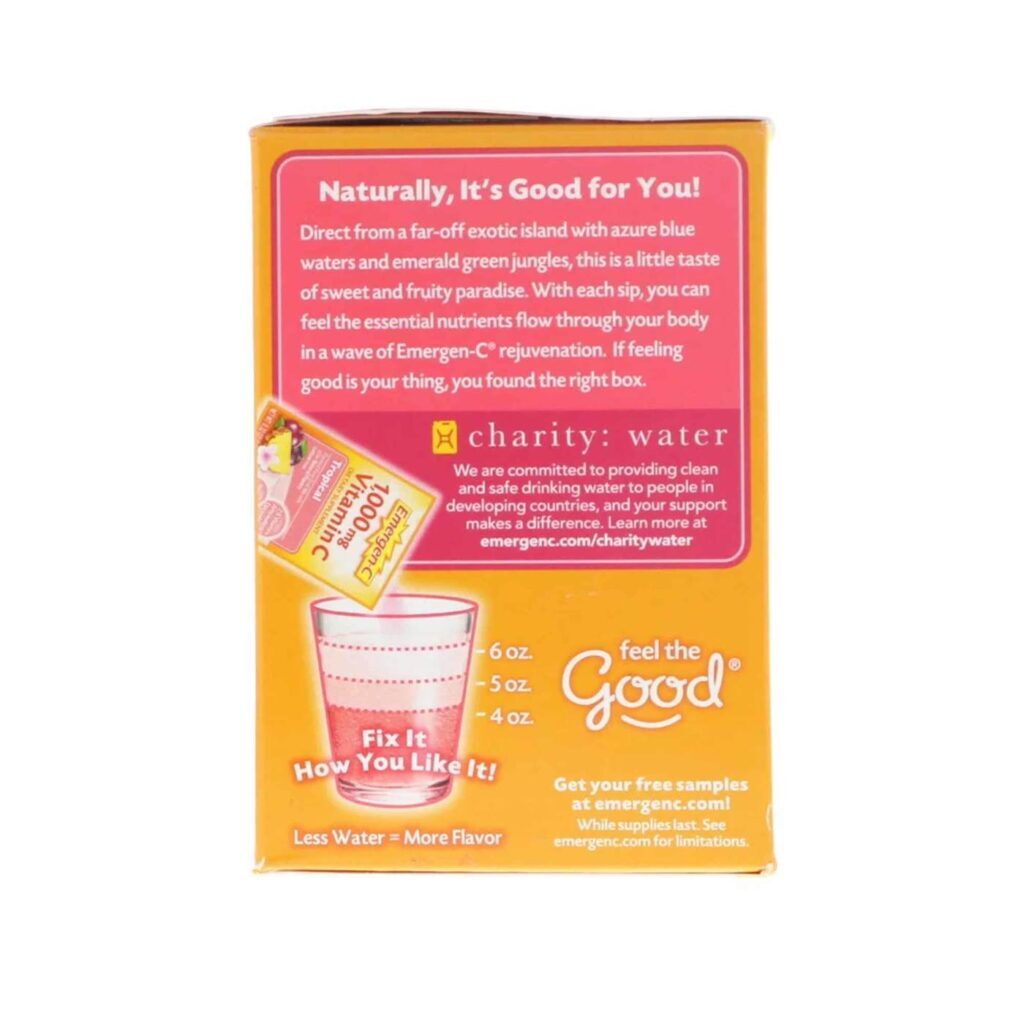 Emergen-C Sabor Tropical - 30 Pacotes de Vitamina C para Impulso Energético - Imagem 4