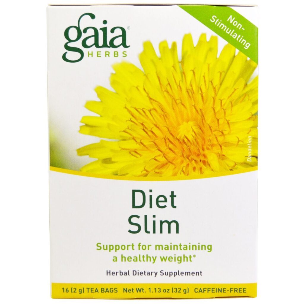Gaia Herbs Chá Diet Slim - 16 Saquinhos: Controle de Peso Natural