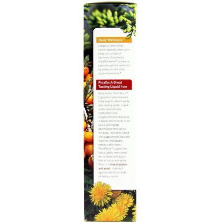 Gaia Herbs, PlantForce™ Ferro Líquido - 473 ml - Image 4