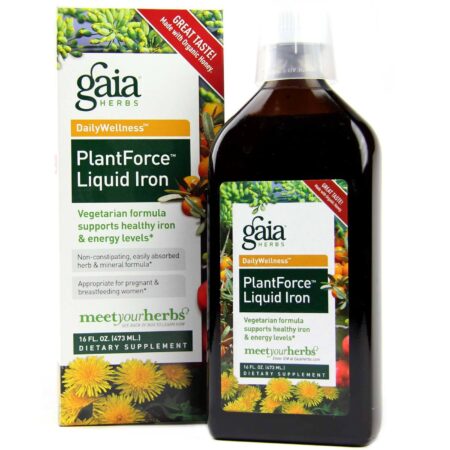 Gaia Herbs, PlantForce™ Ferro Líquido - 473 ml - Image 5