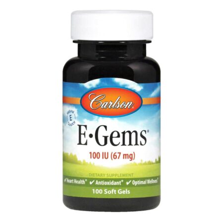 Carlson Labs E-Gems - 100 IU - 100 Cápsulas em Gel