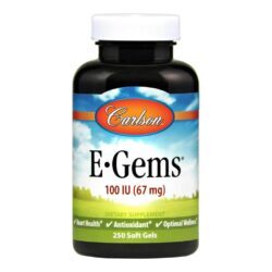 Carlson Labs E-Gems® Vitamina E 100 UI - 250 Cápsulas em Gel para Saúde e Bem-Estar no Brasil