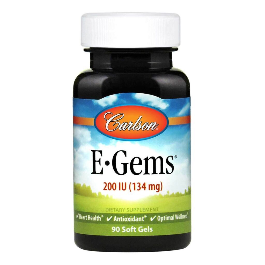 Carlson Labs E-Gems® 200 UI - 90 Cápsulas em Gel: Vitamina E Pura para sua Saúde