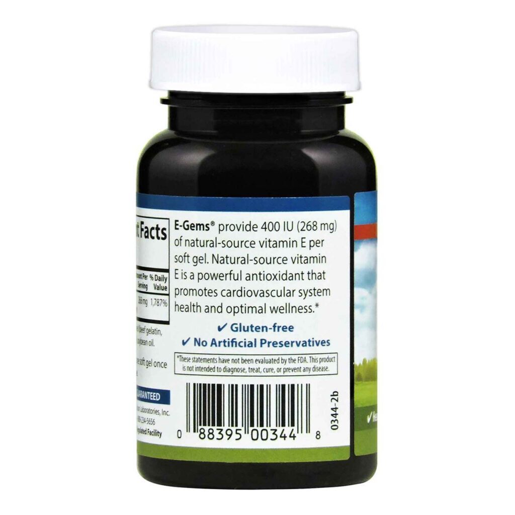 Carlson Labs E-Gems® 400 UI - 90 Cápsulas em Gel: Vitamina E Pura para Sua Saúde - Imagem 3