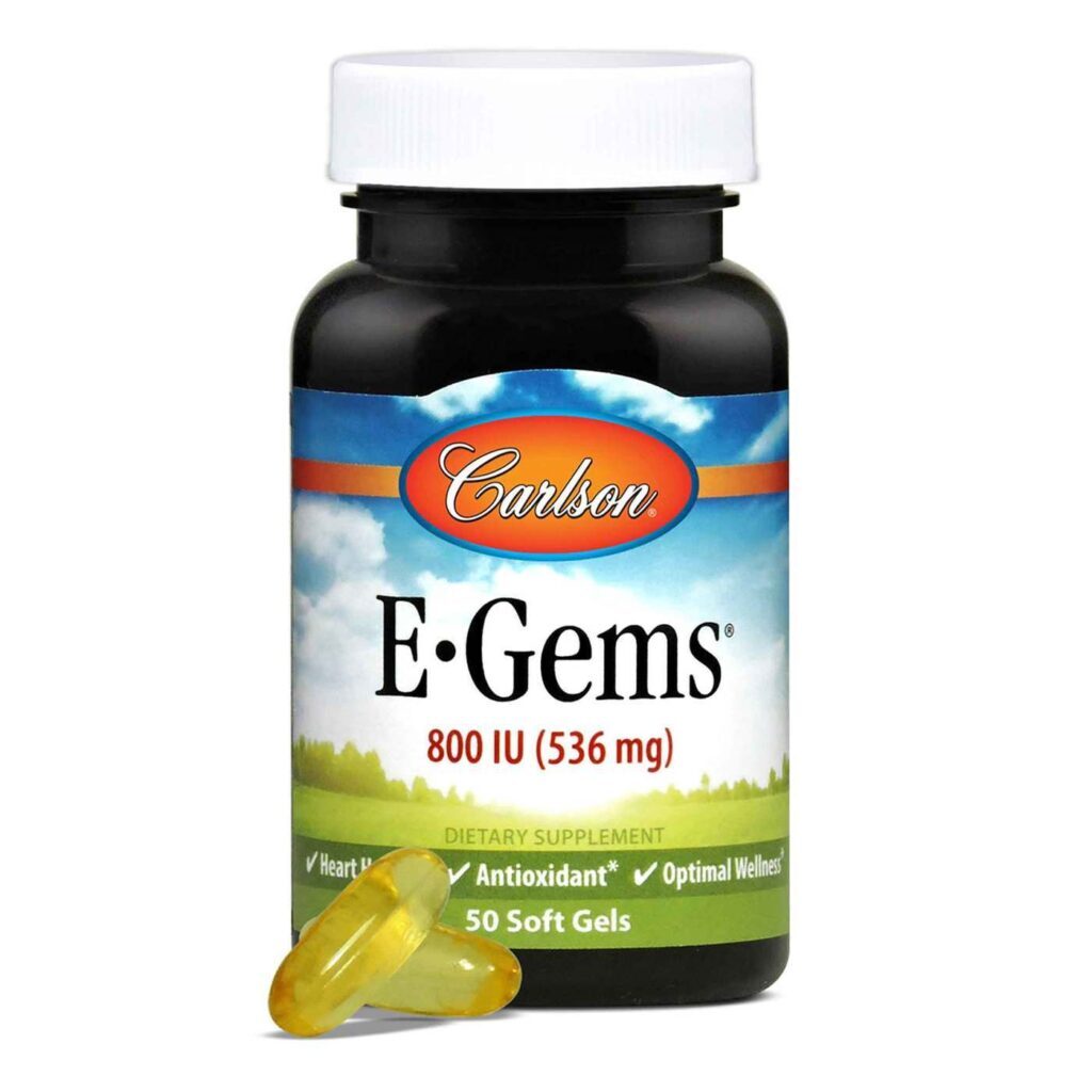 Carlson Labs E-Gems® 800 UI Vitamina E - 50 Cápsulas em Gel - Saúde Antioxidante e Bem-Estar - Imagem 4