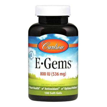 Carlson Labs, E-Gems® 800 IU - 100 Cápsulas em Gel