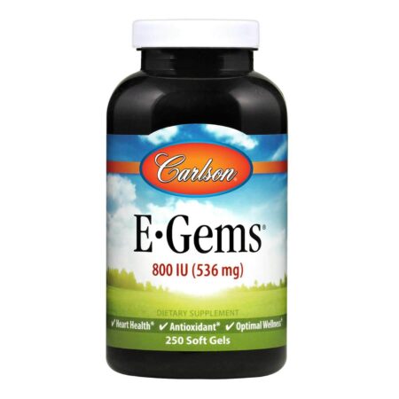 Carlson Labs, E-Gems® 800 UI - 250 Cápsulas em Gel