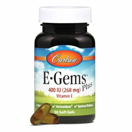 Carlson Labs E-Gems Mais 400 UI - Vitamina E 50 Cápsulas Gel - Saúde Antioxidante - Imagem 4