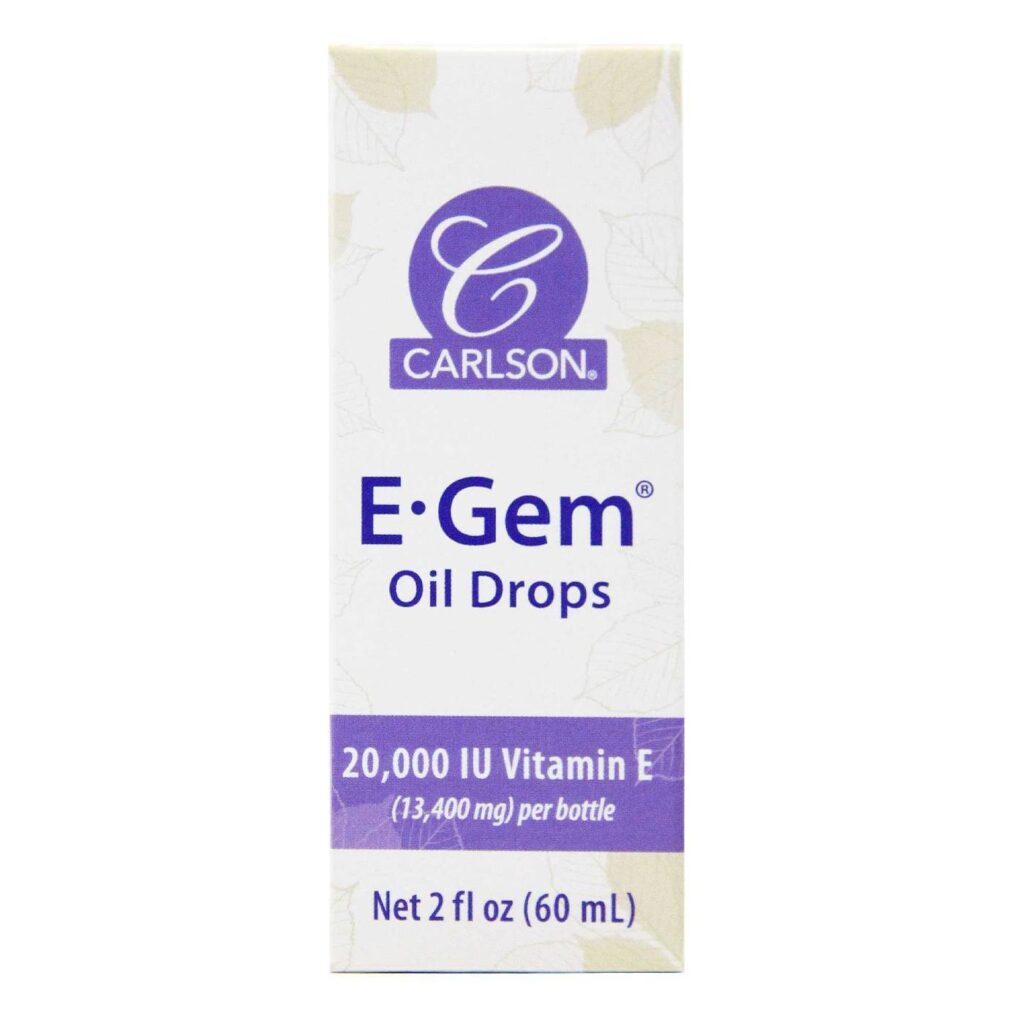 Óleo de Vitamina E Carlson Labs E-Gem® 20.000 UI - 60ml (2 fl oz) - Suporte Antioxidante
