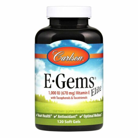 Carlson Labs E-Gems Elite - 1,000 IU - 120 Cápsulas em Gel