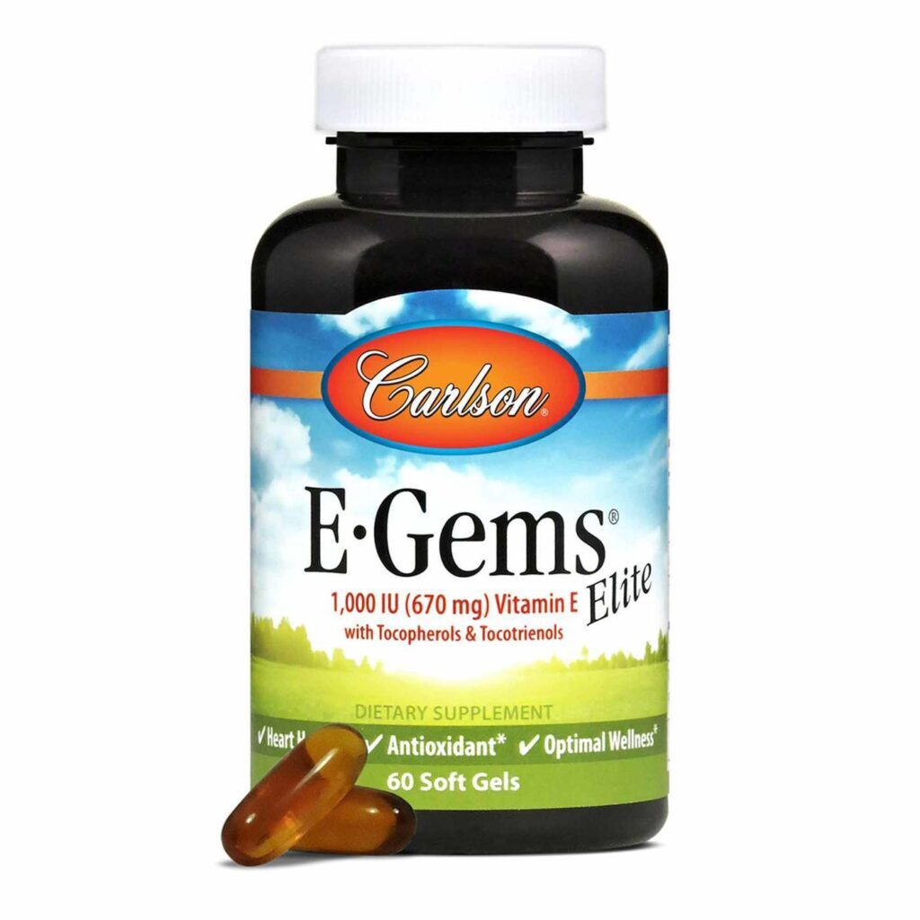 Carlson Labs E-Gems Elite 1.000 UI - 60 Cápsulas em Gel: Vitamina E Pura para sua Saúde - Imagem 5