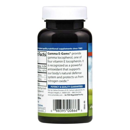 Carlson Labs, Gamma E-Gems® 465 mg - 60 Cápsulas em Gel - Image 3