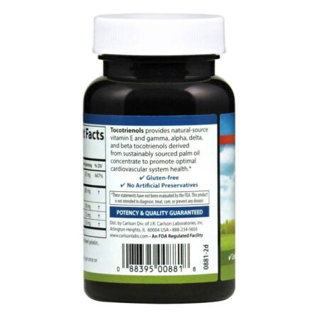 Carlson Labs Tocotrienóis 90 Cápsulas em Gel: Potência Antioxidante para sua Saúde - Imagem 3
