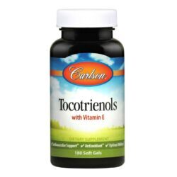 Carlson Labs Tocotrienóis Vitamina E - 180 Cápsulas Gel - Saúde Antioxidante